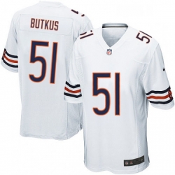 Chicago Bears 51 Dick Butkus Game White NFL Jersey