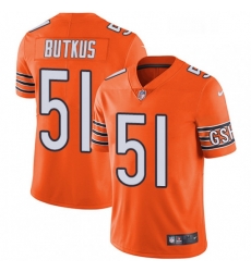 Chicago Bears 51 Dick Butkus Limited Orange Rush Vapor Untouchable NFL Jersey