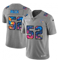 Chicago Bears 52 Khalil Mack Multi Color 2020 NFL Crucial Catch NFL Jersey Greyheather