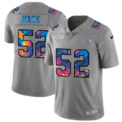 Chicago Bears 52 Khalil Mack Multi Color 2020 NFL Crucial Catch NFL Jersey Greyheather