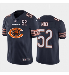 Chicago Bears 52 Khalil Mack Navy Team Big Logo Number Vapor Untouchable Limited Jersey