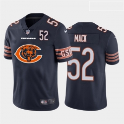 Chicago Bears 52 Khalil Mack Navy Team Big Logo Number Vapor Untouchable Limited Jersey