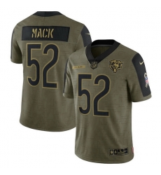 Chicago Bears 52 Khalil Mack Olive 2021 Salute To Service Limited Player Jersey Chicago Bears 52 Khalil Mack Olive 2021 Salute To Service Limited Player Jersey