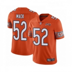 Chicago Bears 52 Khalil Mack Orange Alternate 100th Season Limited Football Jersey