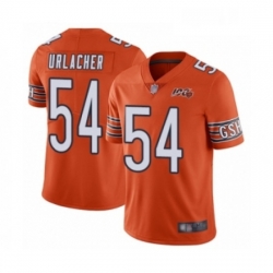 Chicago Bears 54 Brian Urlacher Orange Alternate 100th Season Limited Football Jersey