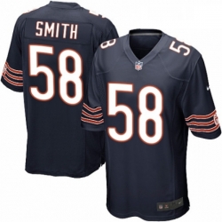 Chicago Bears 58 Roquan Smith Game Navy Blue Team Color NFL Jersey