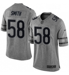 Chicago Bears 58 Roquan Smith Limited Gray Gridiron NFL Jersey