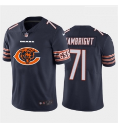 Chicago Bears 71 Arlington Hambright Navy Team Big Logo Vapor Untouchable Limited Jersey
