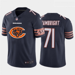 Chicago Bears 71 Arlington Hambright Navy Team Big Logo Vapor Untouchable Limited Jersey
