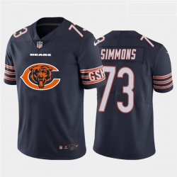 Chicago Bears 73 Lachavious Simmons Navy Team Big Logo Vapor Untouchable Limited Jersey