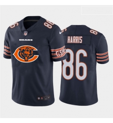 Chicago Bears 86 Demetrius Harris Navy Team Big Logo Vapor Untouchable Limited Jersey
