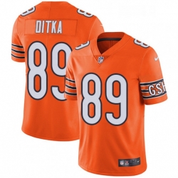 Chicago Bears 89 Mike Ditka Limited Orange Rush Vapor Untouchable NFL Jersey
