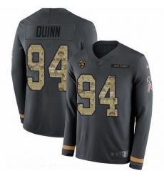 Chicago Bears 94 Robert Quinn Anthracite Salute To Service Stitched NFL Limited Therma Long Sleeve Jersey