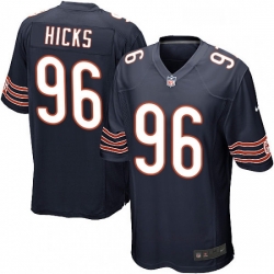 Chicago Bears 96 Akiem Hicks Game Navy Blue Team Color NFL Jersey