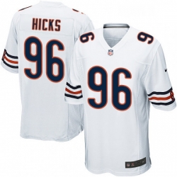 Chicago Bears 96 Akiem Hicks Game White NFL Jersey