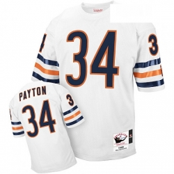 Mitchell And Ness Chicago Bears 34 Walter Payton White Throwback NFL Jersey