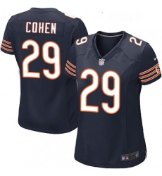 Women's Chicago Bears 29 Tarik Cohen Game Navy Blue Team Color NFL Jersey