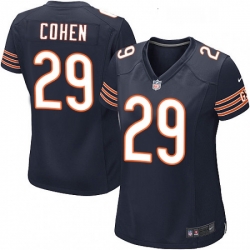 Women's Chicago Bears 29 Tarik Cohen Game Navy Blue Team Color NFL Jersey