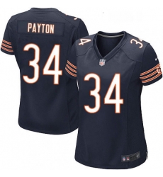 Women's Chicago Bears 34 Walter Payton Game Navy Blue Team Color NFL Jersey