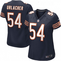 Women's Chicago Bears 54 Brian Urlacher Game Navy Blue Team Color NFL Jersey