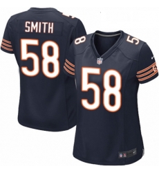 Women's Chicago Bears 58 Roquan Smith Game Navy Blue Team Color NFL Jersey