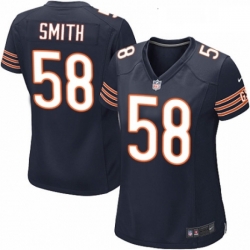 Women's Chicago Bears 58 Roquan Smith Game Navy Blue Team Color NFL Jersey
