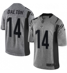 Cincinnati Bengals 14 Andy Dalton Limited Gray Gridiron NFL Jersey