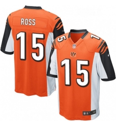 Cincinnati Bengals 15 John Ross Game Orange Alternate NFL Jersey