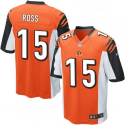 Cincinnati Bengals 15 John Ross Game Orange Alternate NFL Jersey