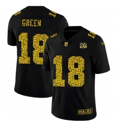 Cincinnati Bengals 18 A J Green Leopard Print Fashion Vapor Limited NFL Jersey Black