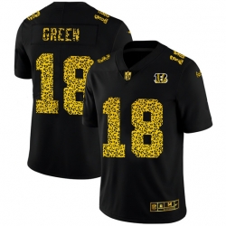 Cincinnati Bengals 18 A J Green Leopard Print Fashion Vapor Limited NFL Jersey Black