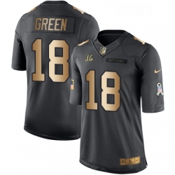 Cincinnati Bengals 18 AJ Green Limited BlackGold Salute To Service NFL Jersey