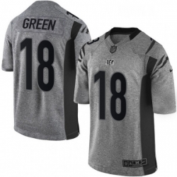Cincinnati Bengals 18 AJ Green Limited Gray Gridiron NFL Jersey
