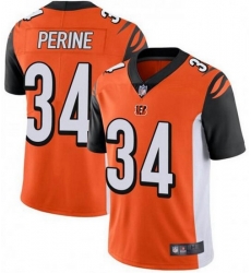 Cincinnati Bengals 34 Samaje Perine Orange Vapor Untouchable Limited Jersey