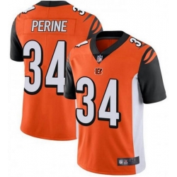 Cincinnati Bengals 34 Samaje Perine Orange Vapor Untouchable Limited Jersey