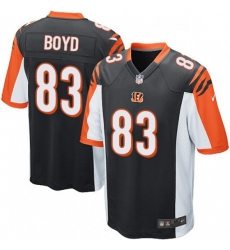 Cincinnati Bengals 83 Tyler Boyd Game Black Team Color NFL Jersey