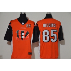 Cincinnati Bengals 85 Tee Higgins Orange Team Big Logo Number Vapor Untouchable Limited Jersey