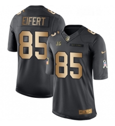 Cincinnati Bengals 85 Tyler Eifert Limited BlackGold Salute To Service NFL Jersey