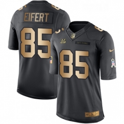 Cincinnati Bengals 85 Tyler Eifert Limited BlackGold Salute To Service NFL Jersey