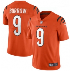 Cincinnati Bengals 9 Joe Burrow Orange Vapor Limited Jersey