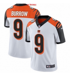 Cincinnati Bengals 9 Joe Burrow White Stitched NFL Vapor Untouchable Limited Jersey Cincinnati Bengals 9 Joe Burrow White Stitched NFL Vapor Untouchable Limited Jersey
