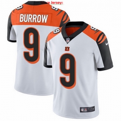 Cincinnati Bengals 9 Joe Burrow White Stitched NFL Vapor Untouchable Limited Jersey