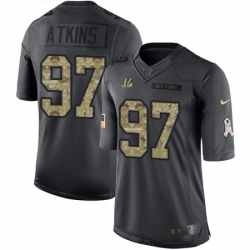 Cincinnati Bengals 97 Geno Atkins Limited Black 2016 Salute To Service NFL Jersey