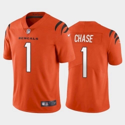 Women's Cincinnati Bengals  1 Ja'Marr Chase Orange 2021 Draft Jersey