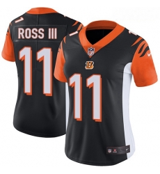 Women's Cincinnati Bengals  11 John Ross III Black Team Color Stitched Football Vapor Untouchable Limited Jersey