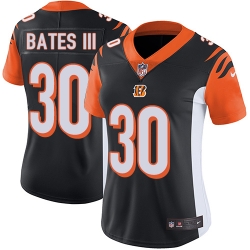 Women's Cincinnati Bengals  30 Jessie Bates III Black Team Color Stitched NFL Vapor Untouchable Limited Jersey