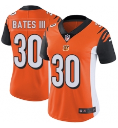 Women's Cincinnati Bengals  30 Jessie Bates III Orange Alternate Stitched NFL Vapor Untouchable Limited Jersey