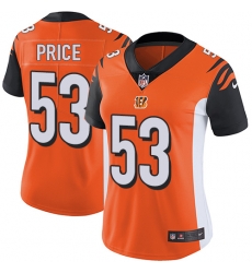 Women's Cincinnati Bengals  53 Billy Price Orange Alternate Stitched NFL Vapor Untouchable Limited Jersey