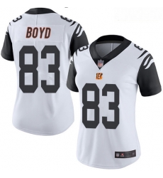 Women's Cincinnati Bengals  83 Tyler Boyd White Stitched Football Limited Rush Jersey