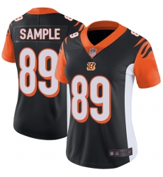 Women's Cincinnati Bengals 89 Drew Sample Black Team Color Stitched Football Vapor Untouchable Limited Jersey